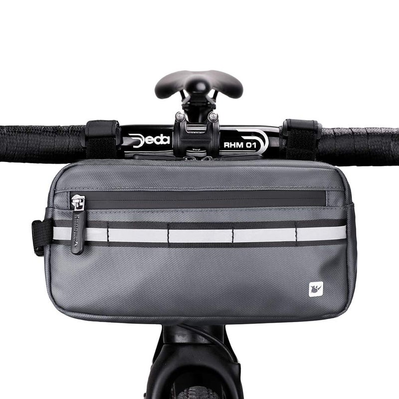 Rhinowalk Bike Bag Waterproof Bike Handlebar Bag,Bike Basket Bicycle Front Bag Shoulder Bag Waist Bag for Sport Bicycle Professional Cycling Accessories-Gray - Image 1